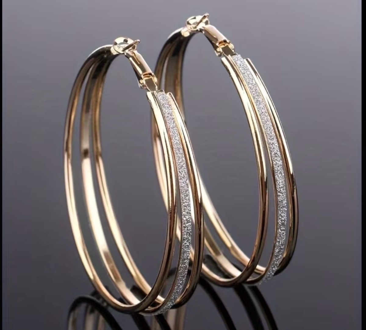 Large Circle Matte Earrings Women'S Individual Exaggerated Ear Jewelry Ear Drop Earrings Valentine'S