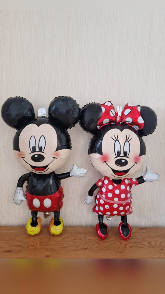 110cm tall Mickey and Minnie mouse foil birthday party balloons