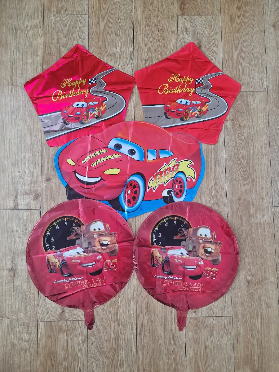 Cars lightening mcqueen foil birthday party balloons. Party decorations and supplies