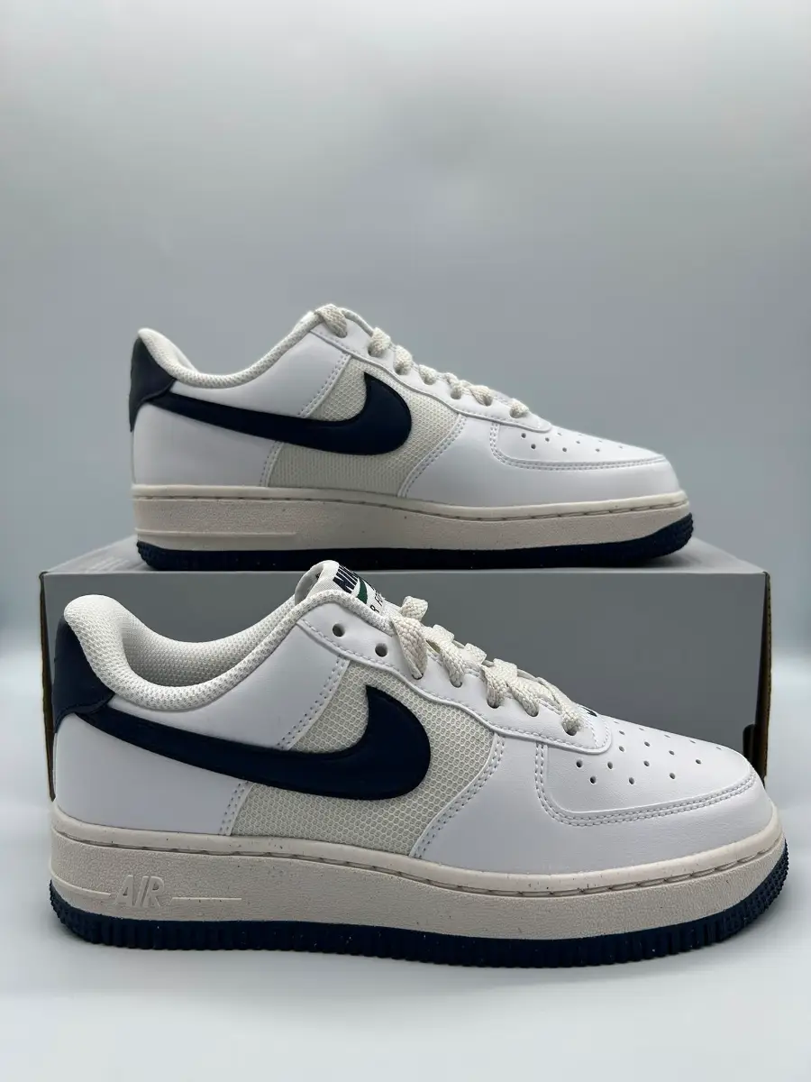 Nike Air Force 1 ‘07 NN Trainers UK 3.5 EU 36 White Navy BNIB