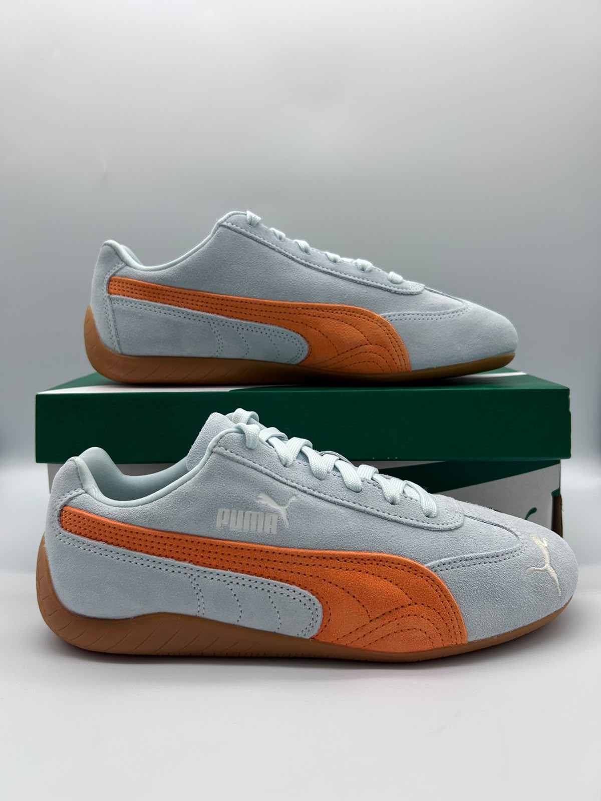 Puma Speedcat OG Trainers UK 6 EU 39 Sea Glass Orange Suede 39884640 BNIB