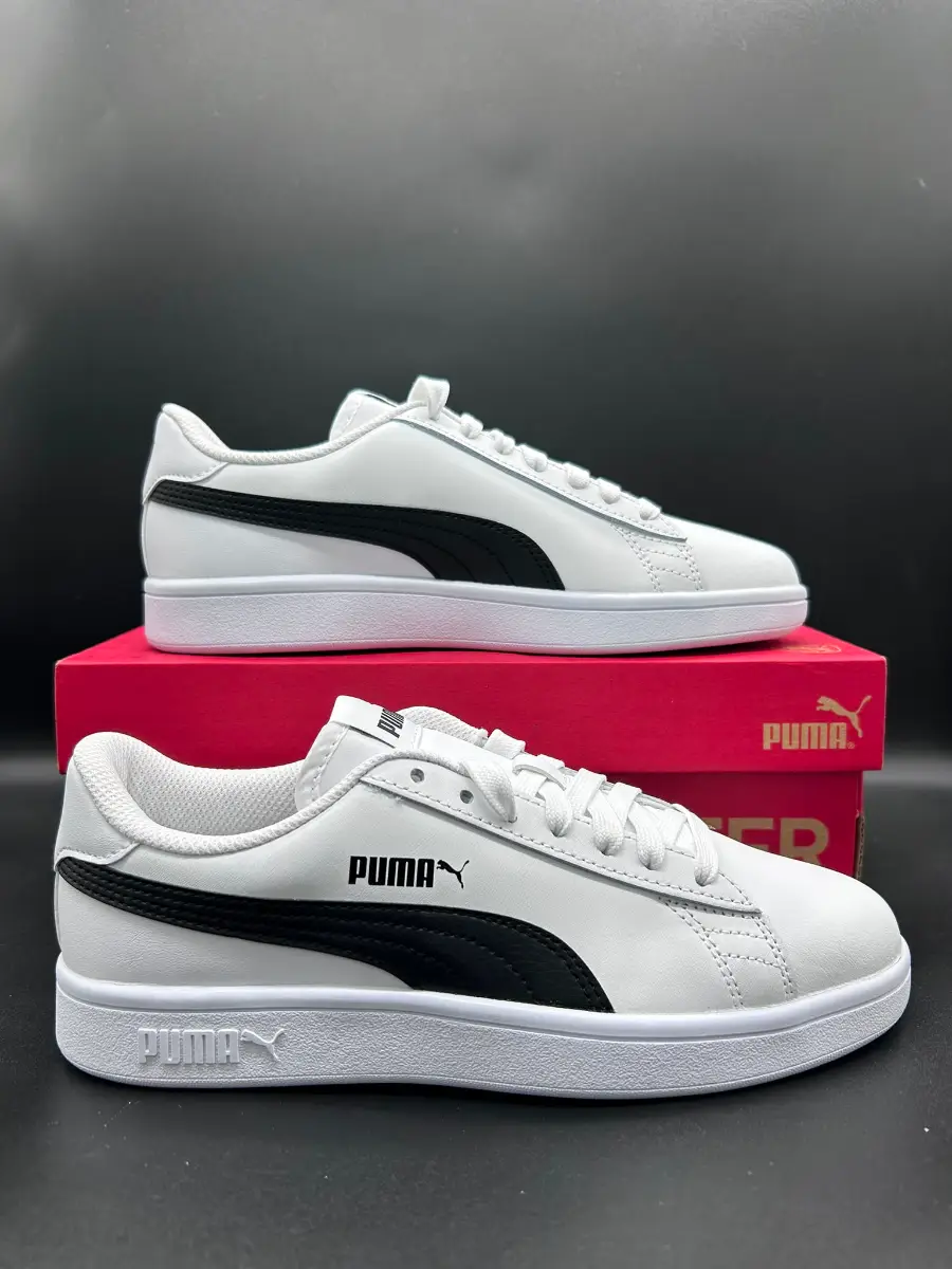 Puma Smash v2 L Women’s Trainers UK 4.5 EU 37.5 White Black Sneakers 36521501
