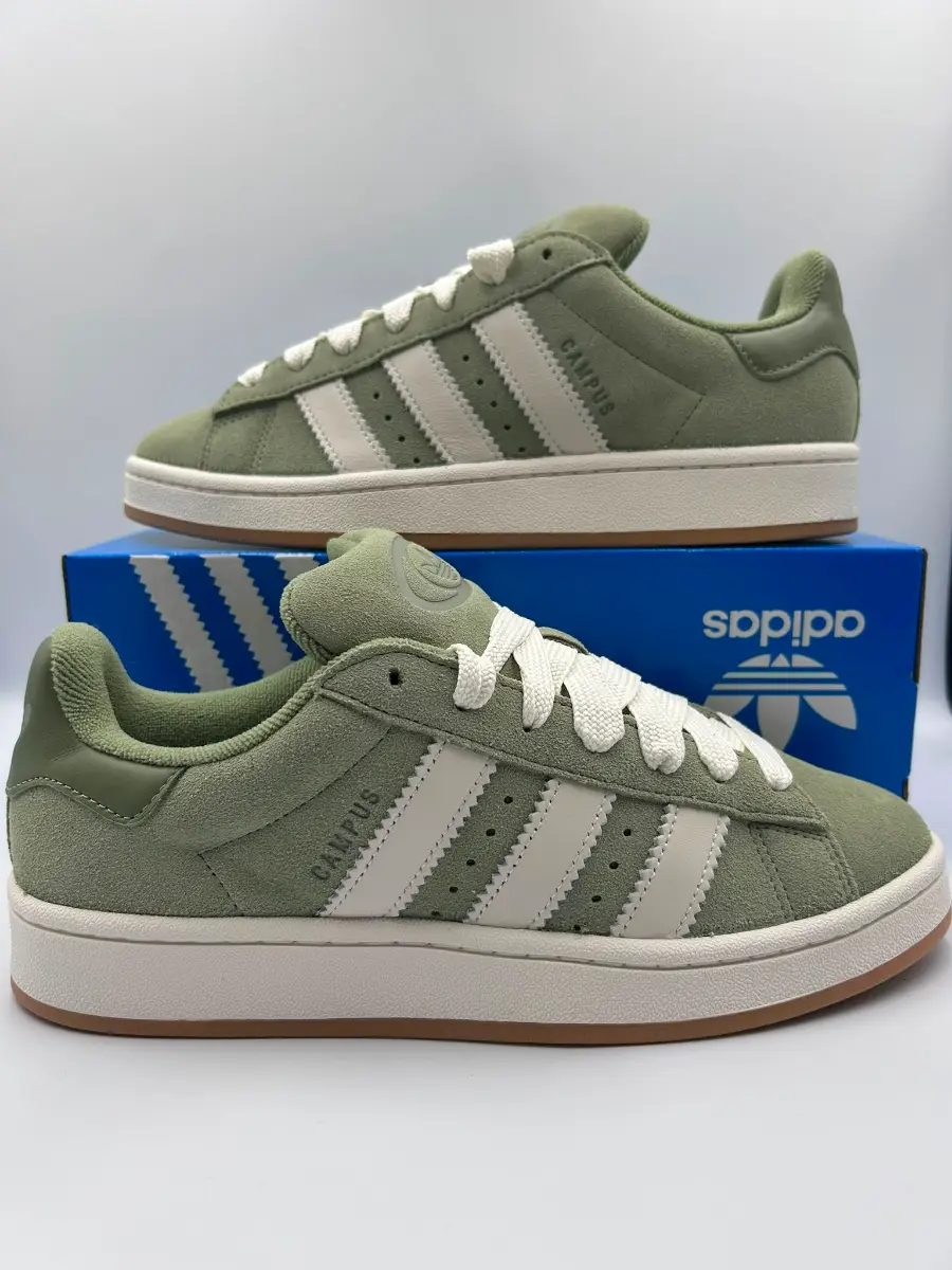 Adidas Campus 00s Trainers UK 8 EU 42 Green White JS1103 BNIB Originals - NEW