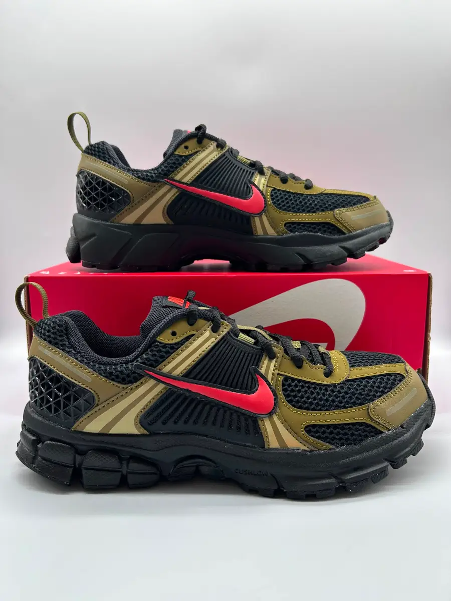 Nike Vomero 5 Trainers UK 5 EU 38 Olive Black Red Sneakers HF6998013 NEW
