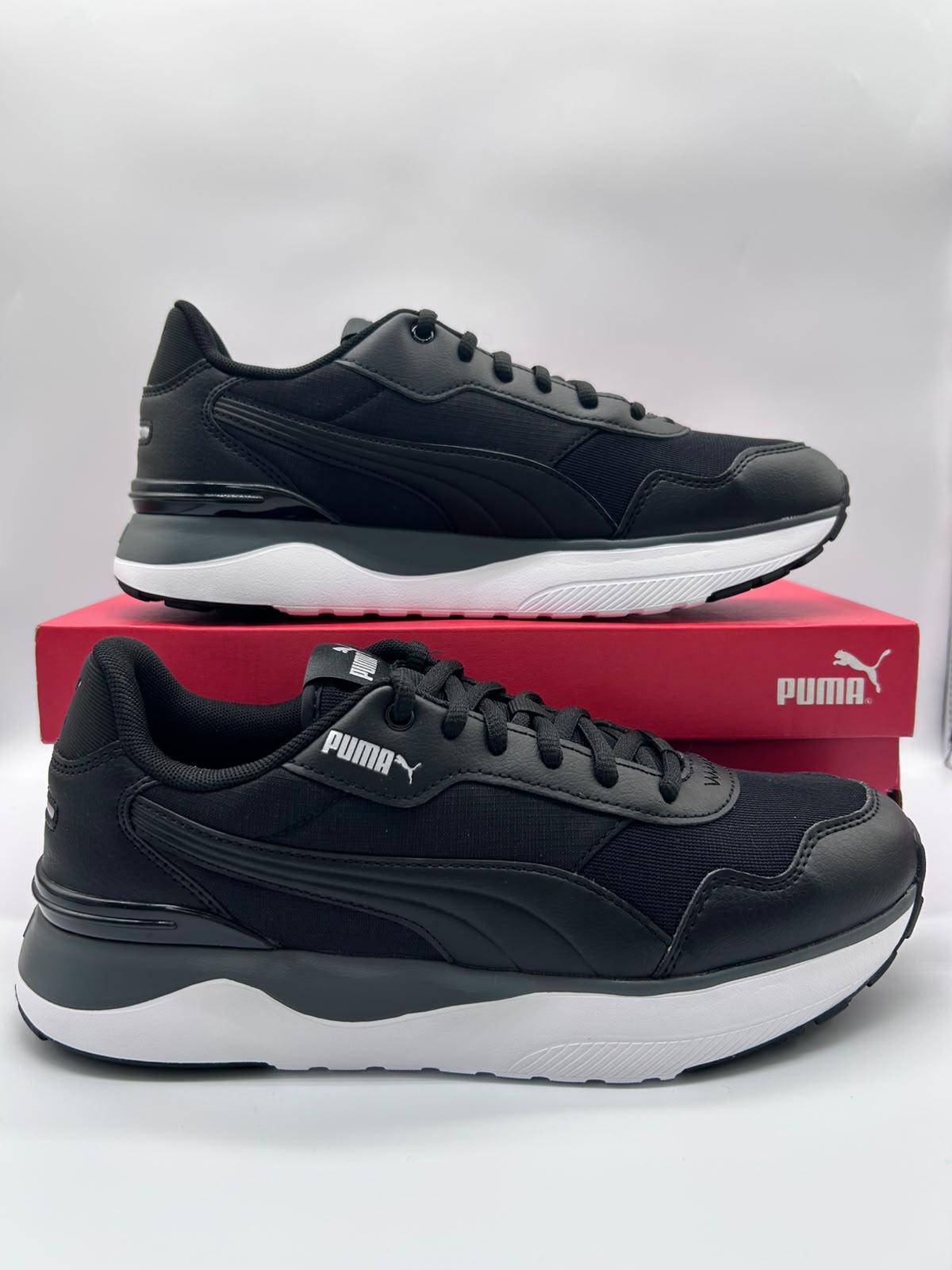 Puma R78 Voyage Women’s Trainers UK 6 EU 39 Black Silver Sneakers BNIB 38072901