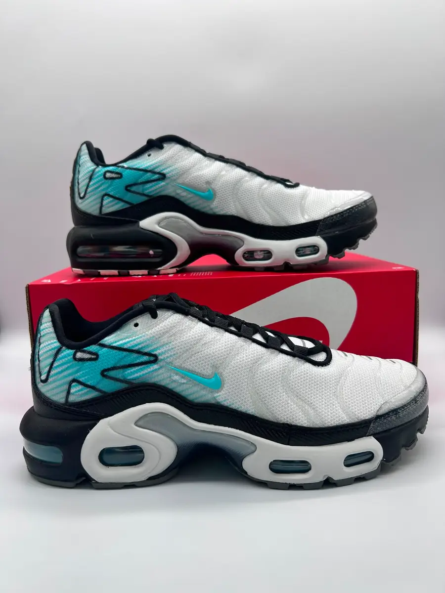 Nike Air Max Plus Trainers UK 5.5 EU 38.5 White Black Aqua BNWB IB2869 100