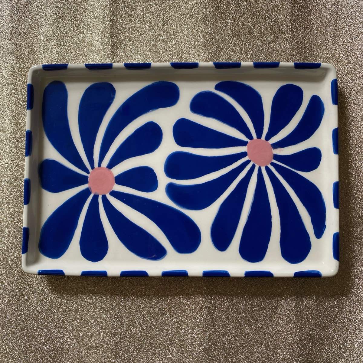 Que Rico Belgium Hand Painted ceramic tray