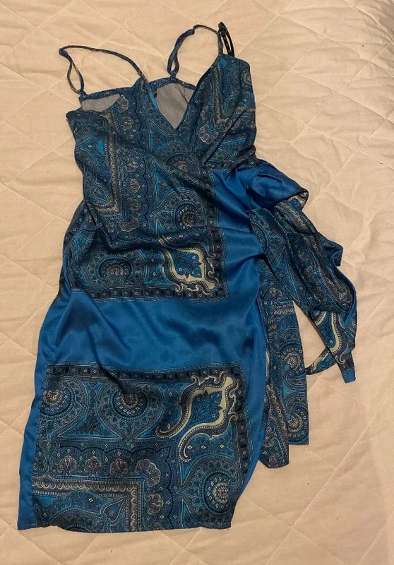 Missguided Scarf Print Mini Dress size 8