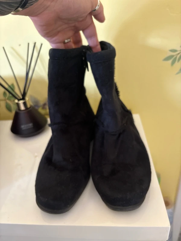 Black Suede Boots - size 4