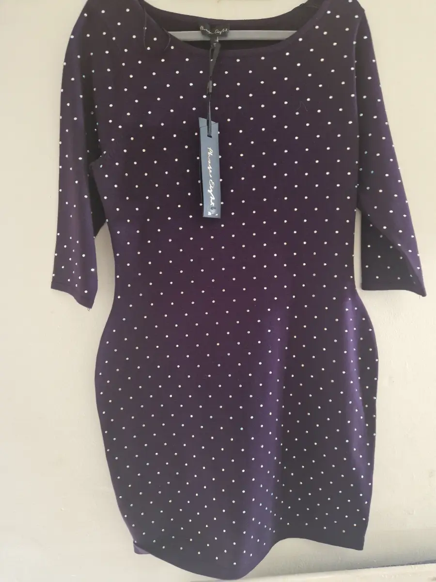 Phase-eight, purple rhinestone embellished dress