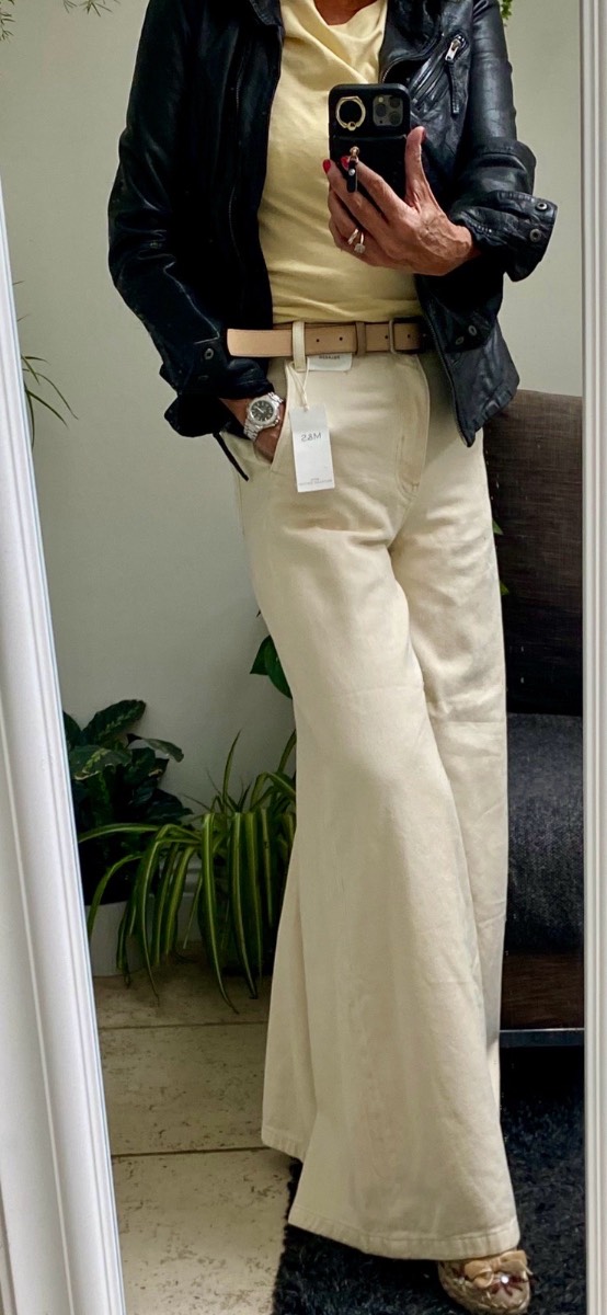 M&S palazzo jeans Size 8R BNWT