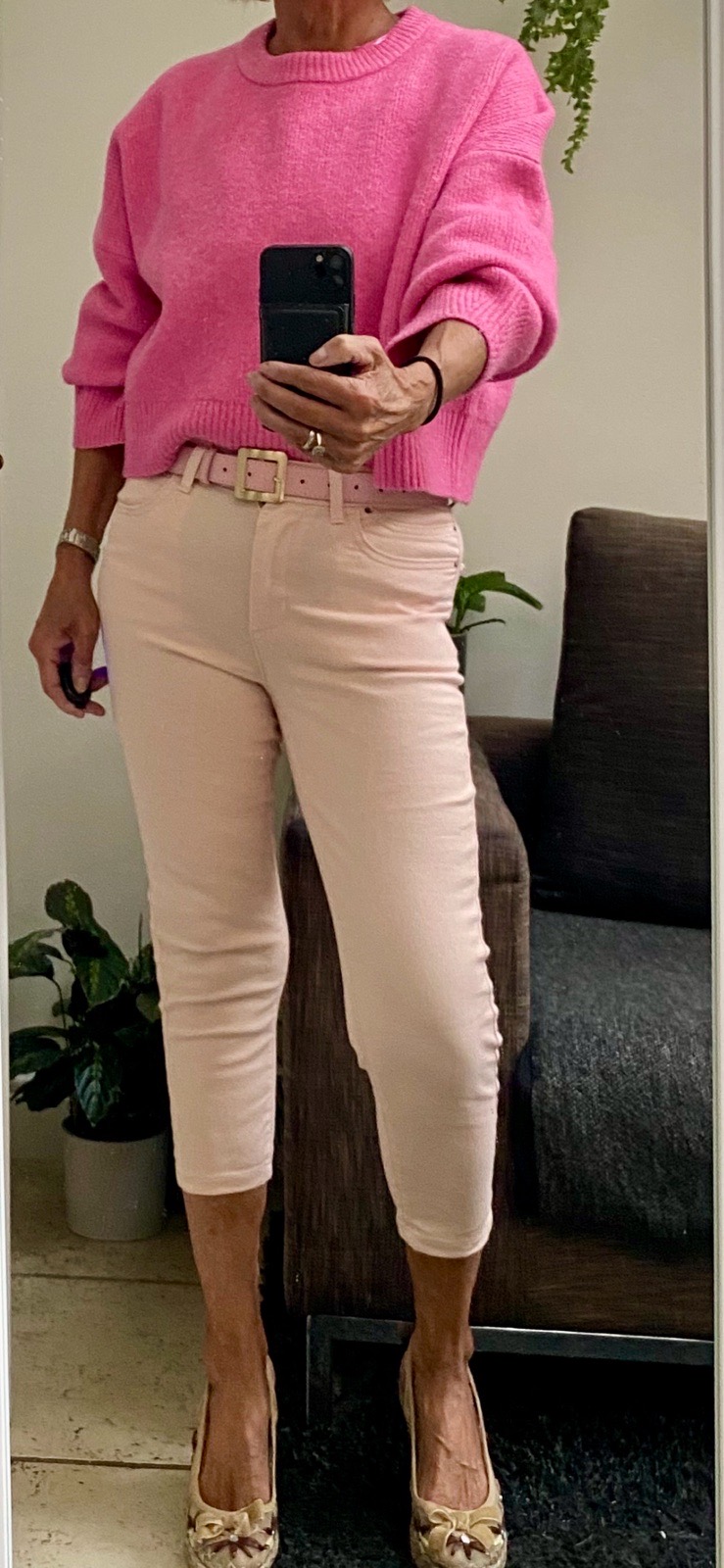 M&S crop jeans Peach size 10 VGC