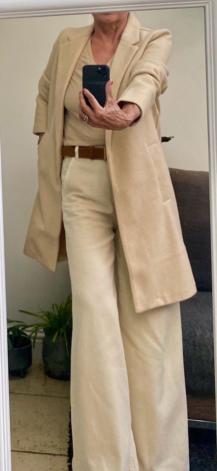 Stradivarius tailored timeless coat light beige size 8 VGC