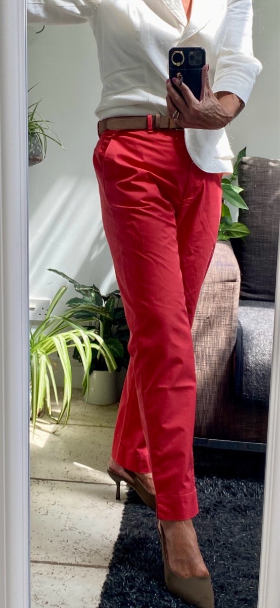 M&S collection straight leg summer trousers size 10R VGC