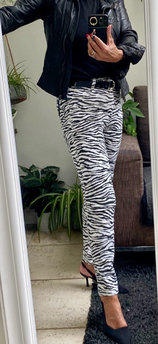Zara stripy jeans size 10 VGC