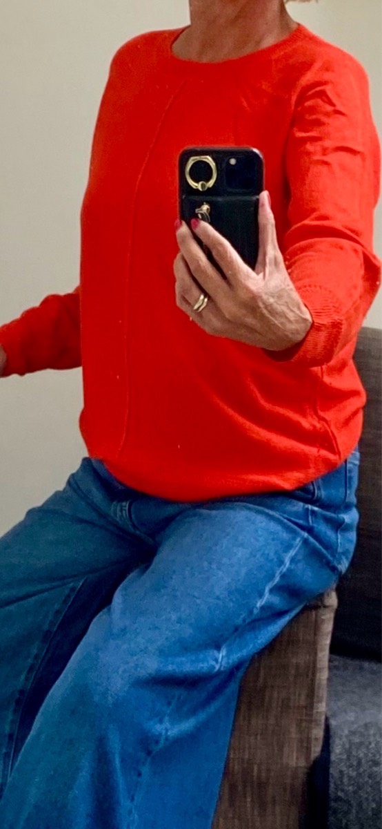 F&F Orange jumper size 8 VGC