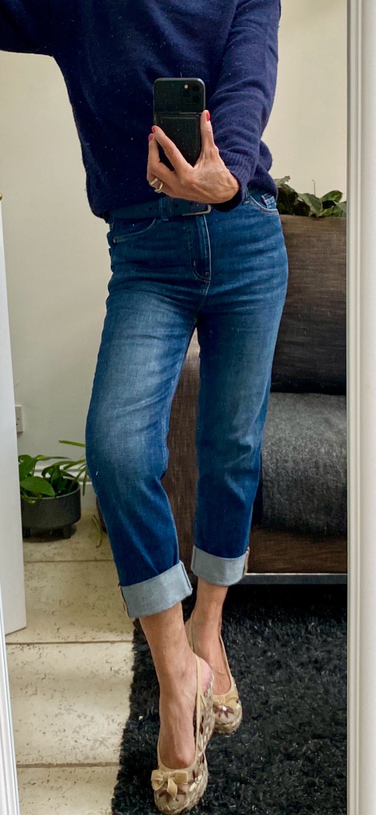 M&S harper cigarette jeans size 10short VGC