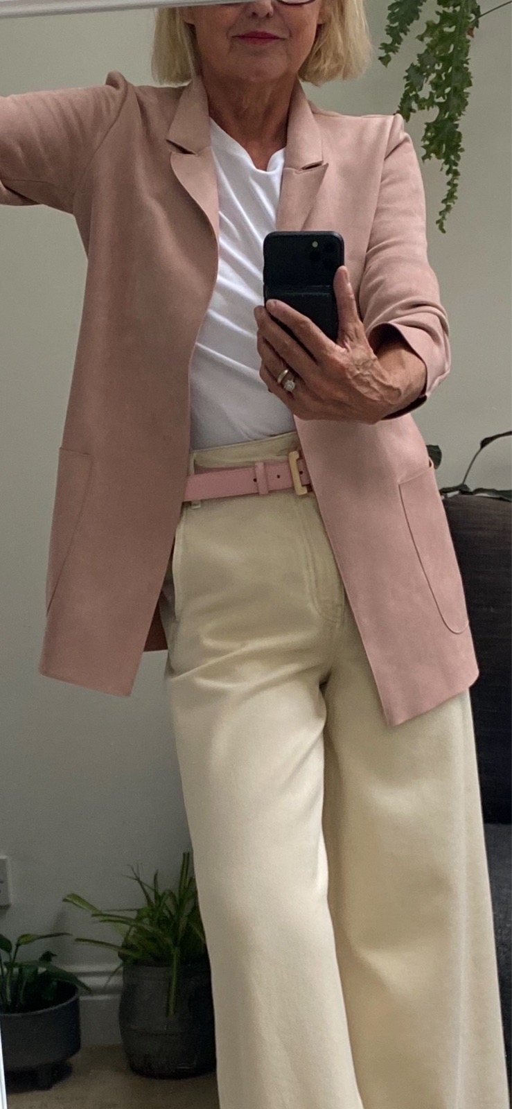 Zara faux suede duster jacket size 8 pink
