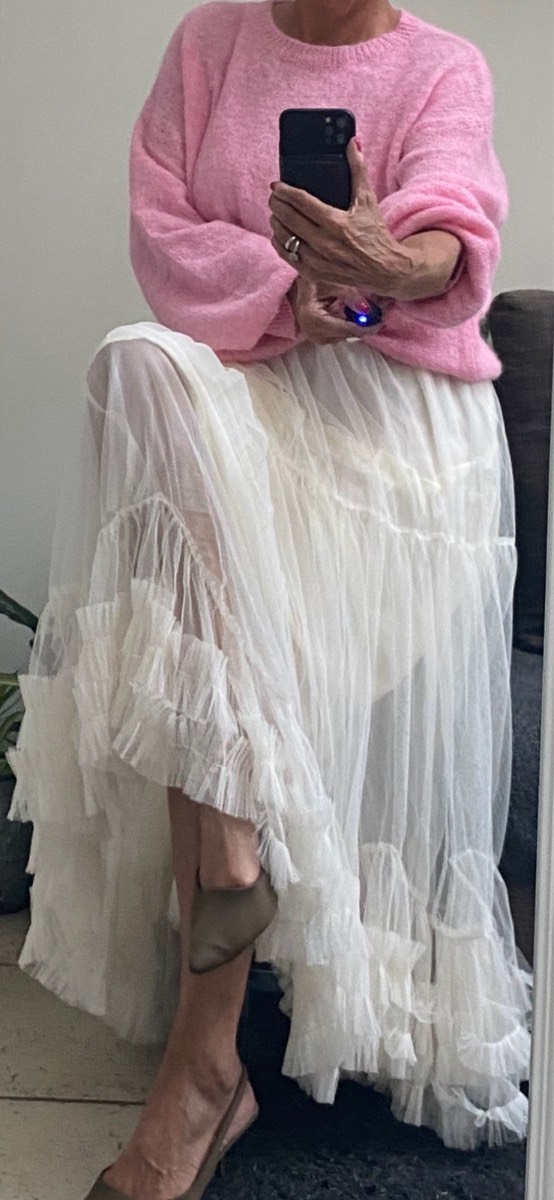Tiered net maxi skirt size 8/10 VGC