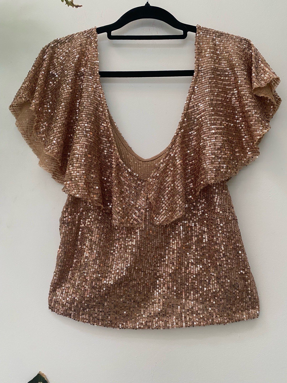 Zara sequin top size 10 VGC