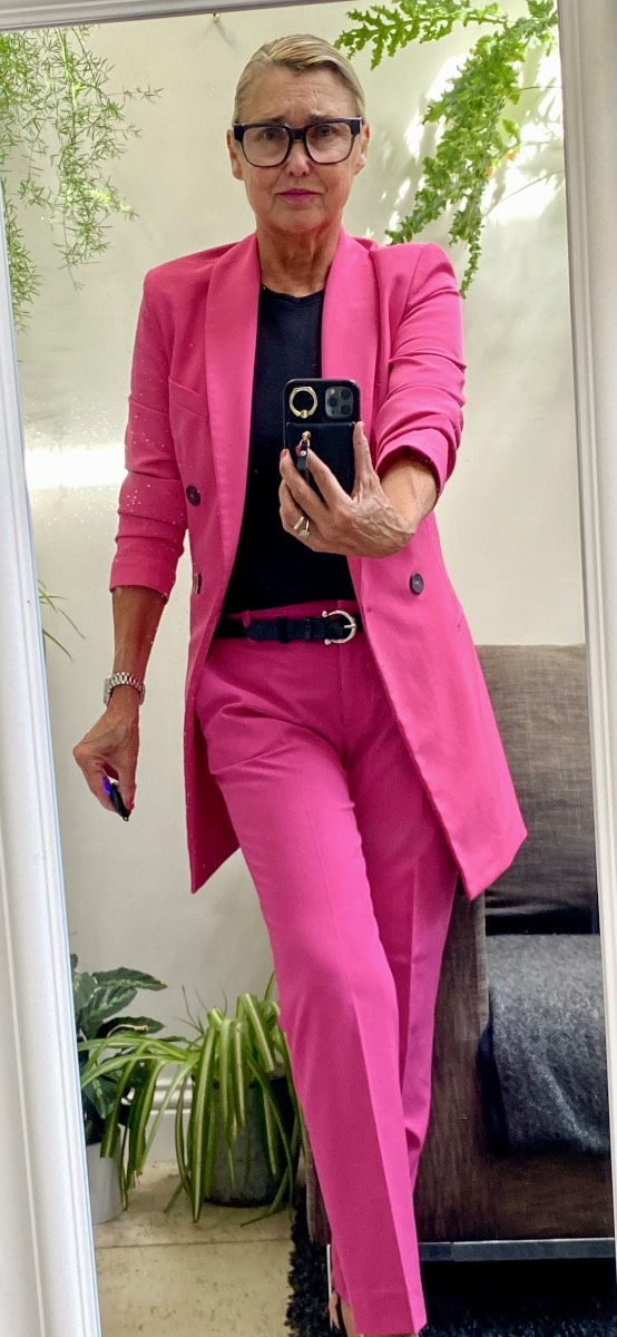 Stradivarius oversized woman’s blazer, pink size 10 VGC