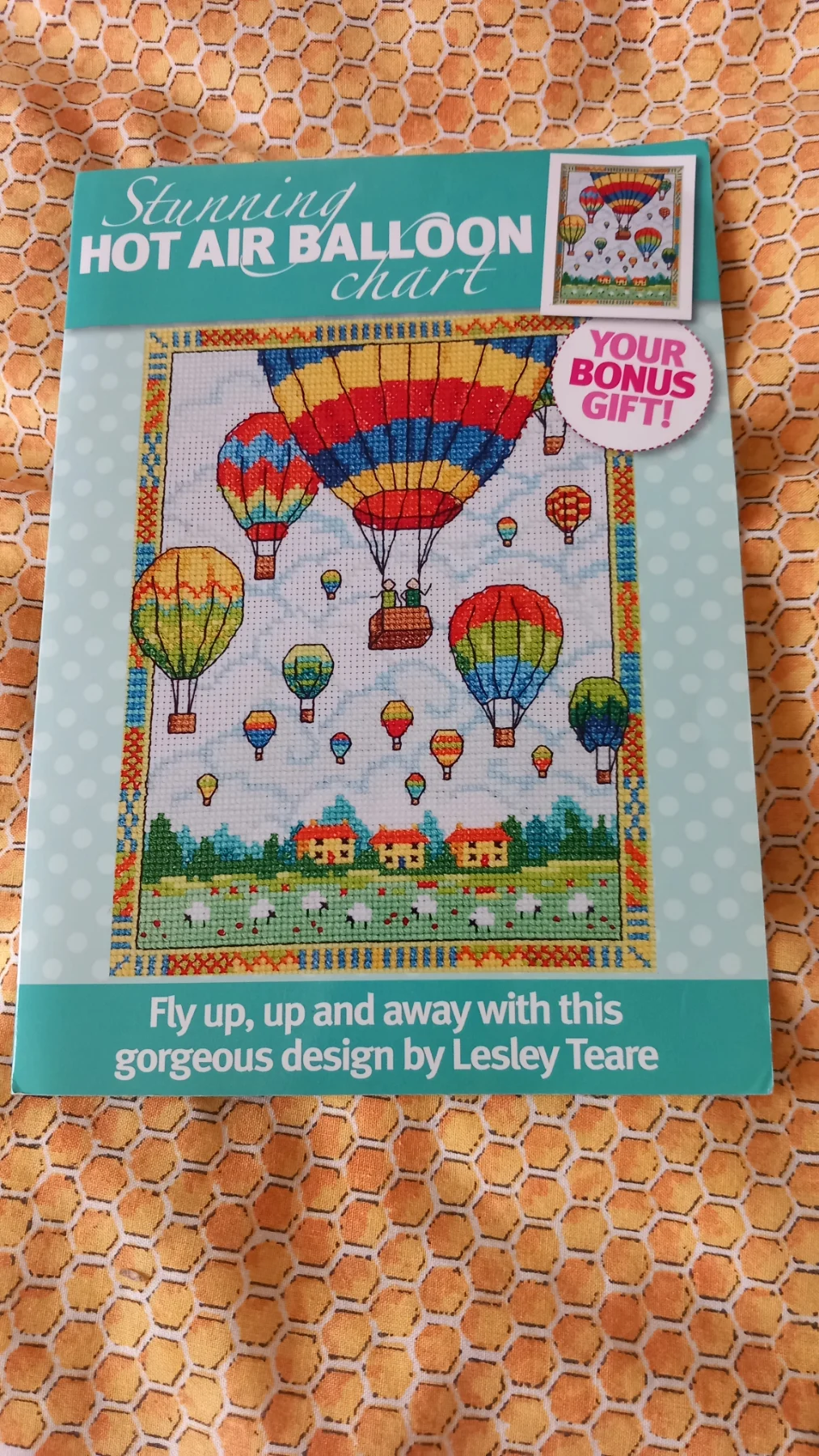 Hot air balloon cross stitch chart