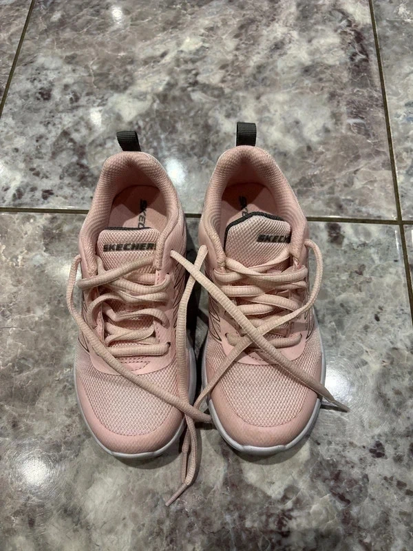 Skechers Junior Girls Microspec Bright Runner Trainers Light Pink Size 11