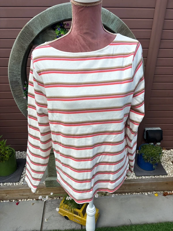 Joules New Harbour Long Sleeve Heavy Cotton Top Size 12