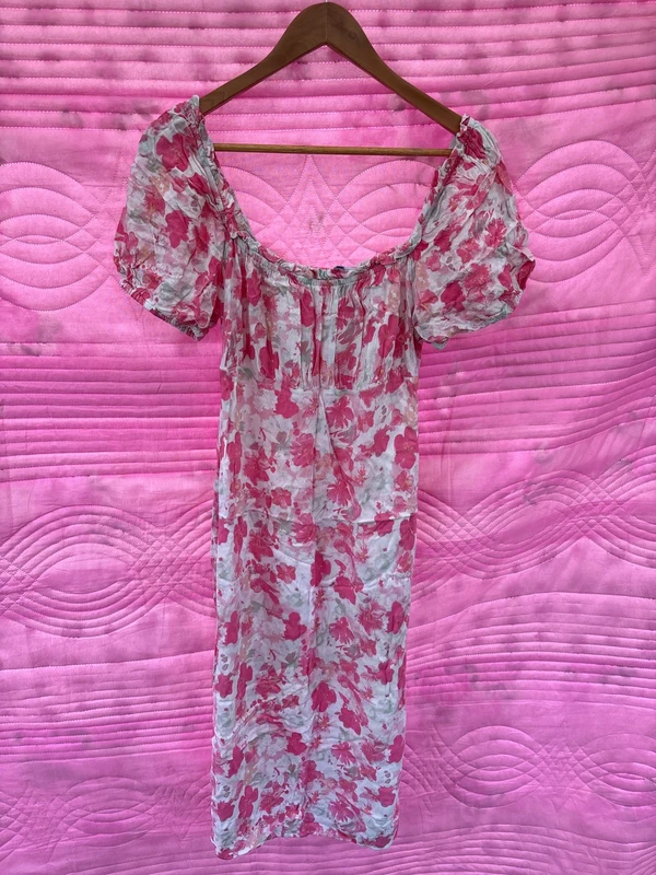Primark size 12 Milk Maid Top Pink and Grey summer Dress