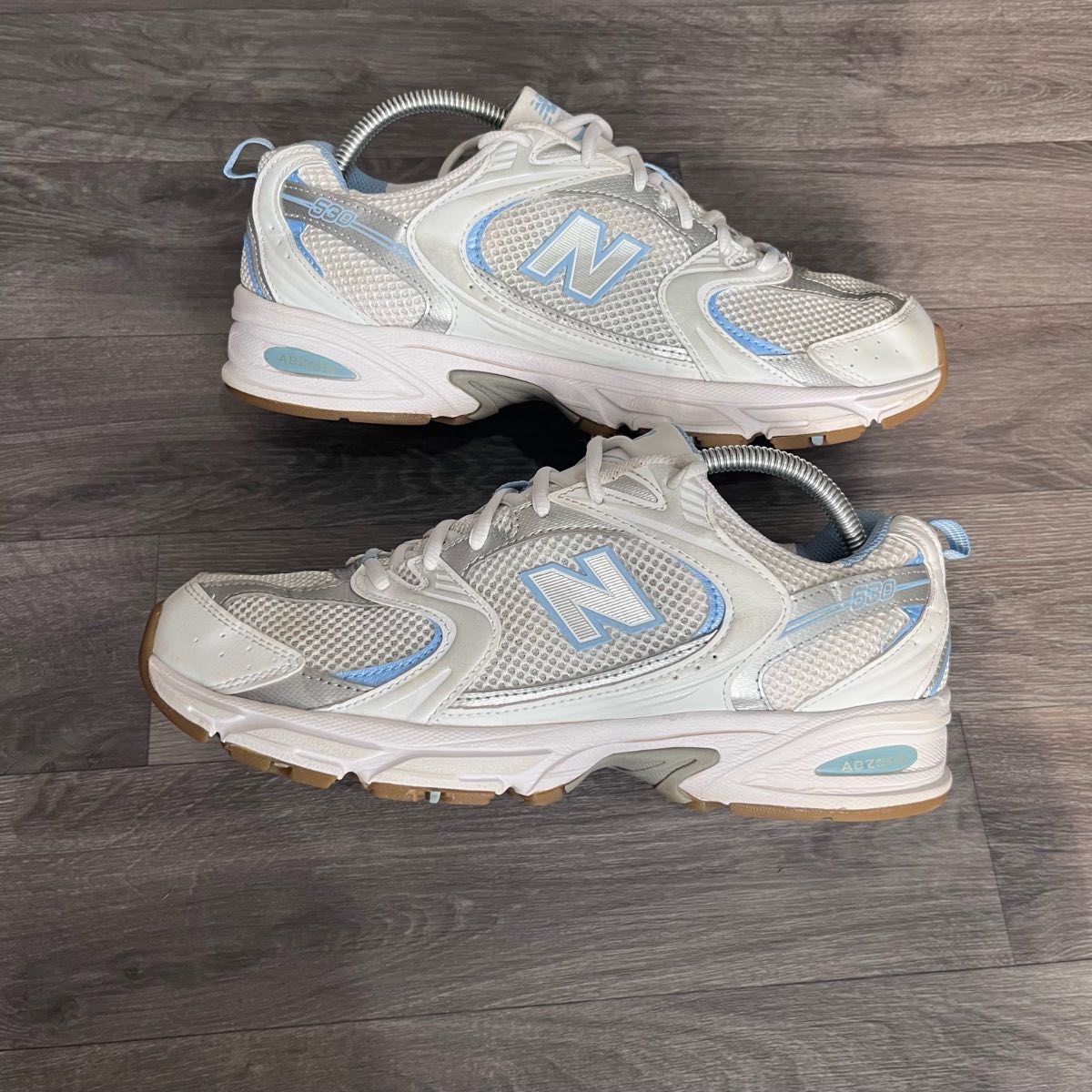New Balance 530 Trainers White & Baby Blue Size 8.5 Womens