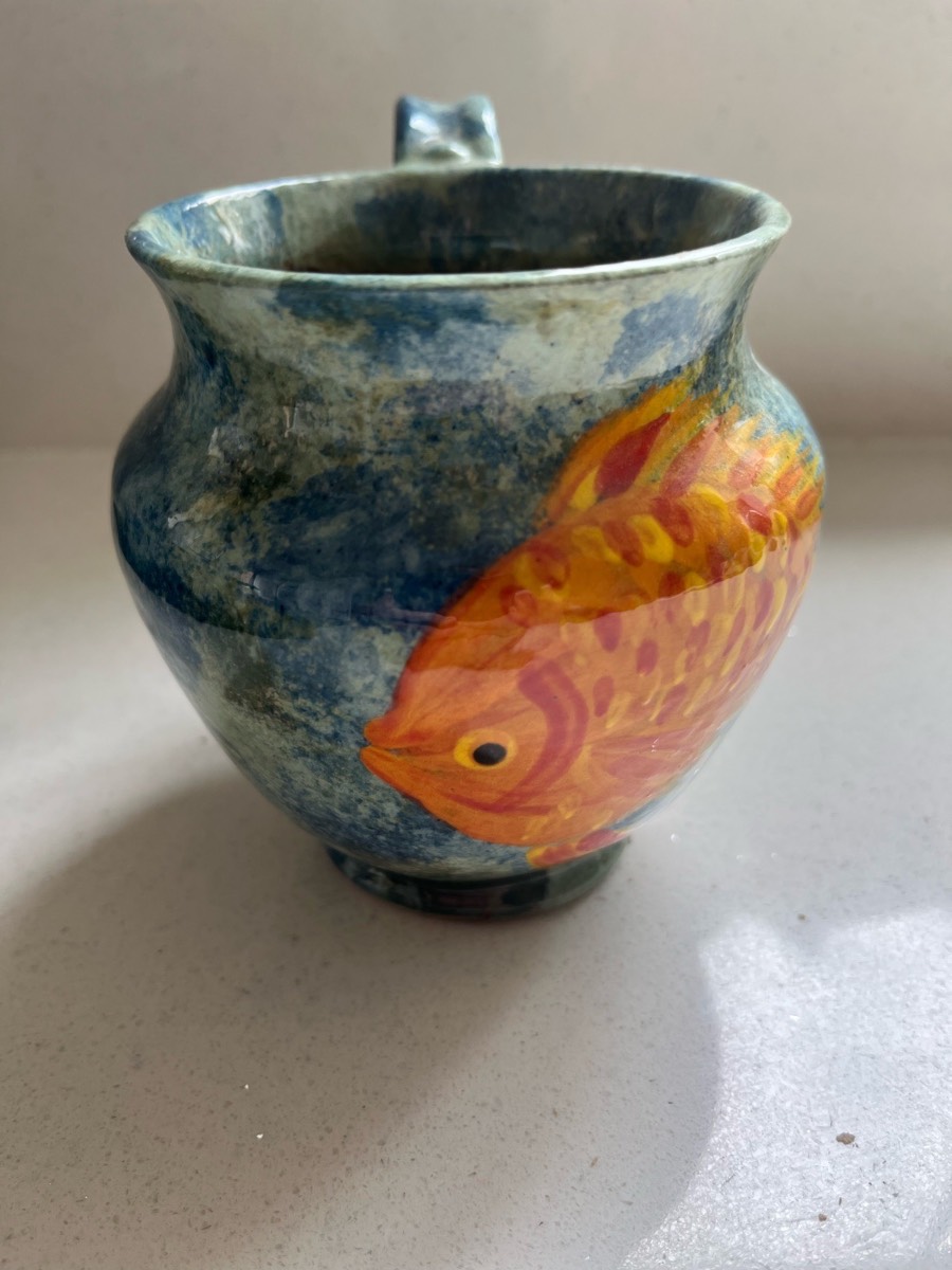 Carol scott viscer studio cornwall angel fish mug