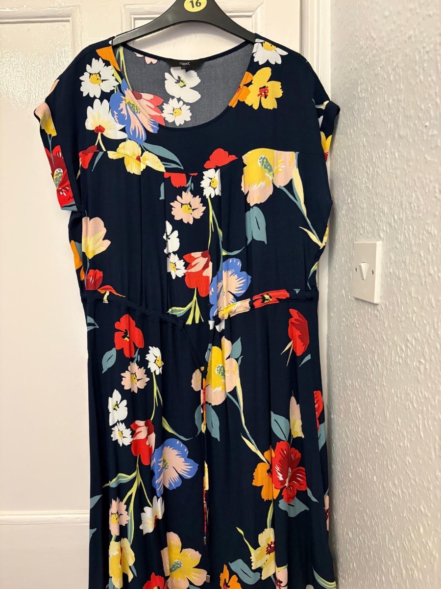 Next Floral Patterned Dress Size 12