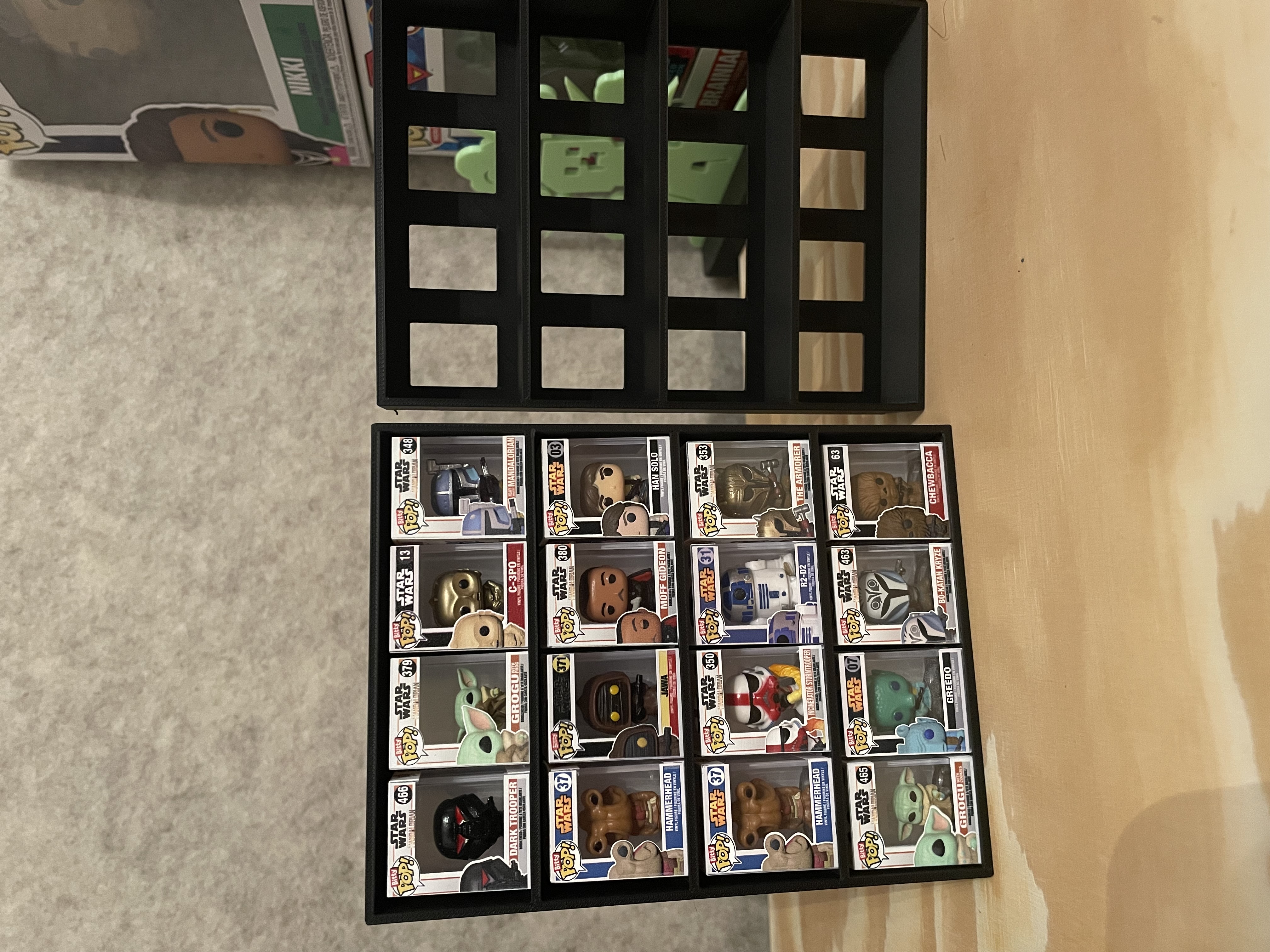 Funko Bitty Pop display shelves x 2 black