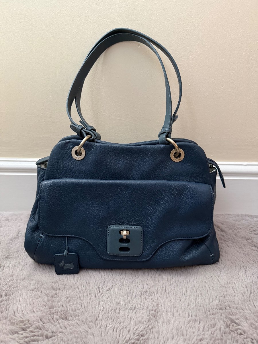 Radley navy leather bag
