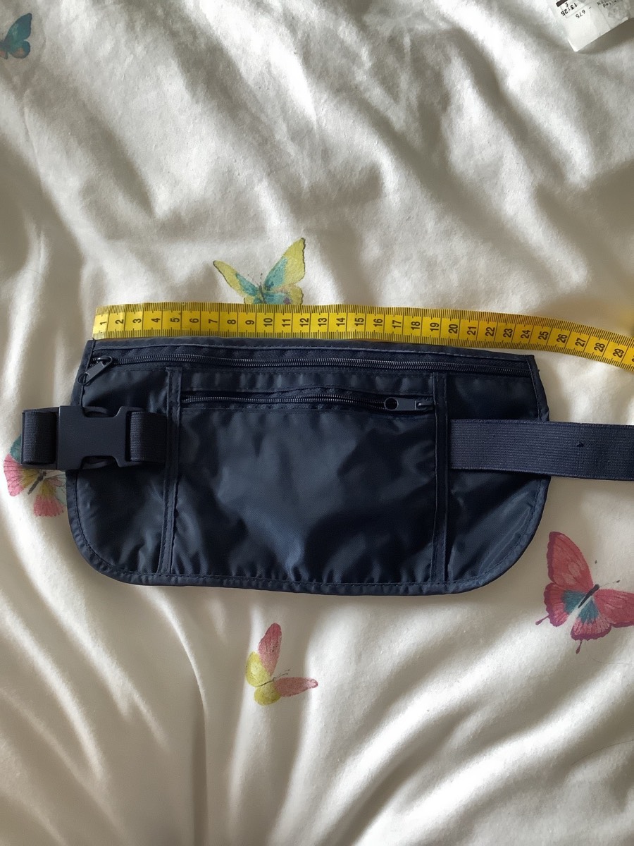 Unisex Navy money waist bag