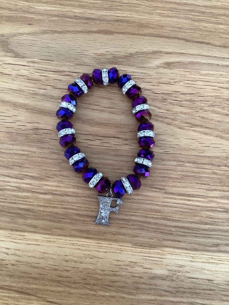 Purple beaded bracelet