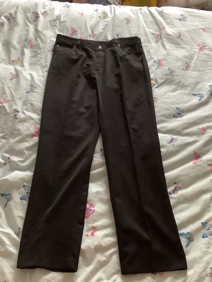 F&F boys black school trousers age 15-16 years