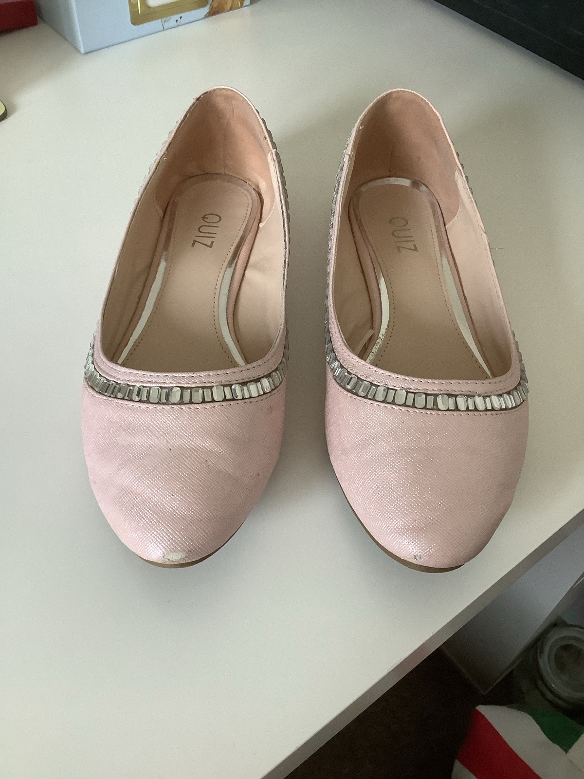 Quiz pink flat shoes size 5 uk