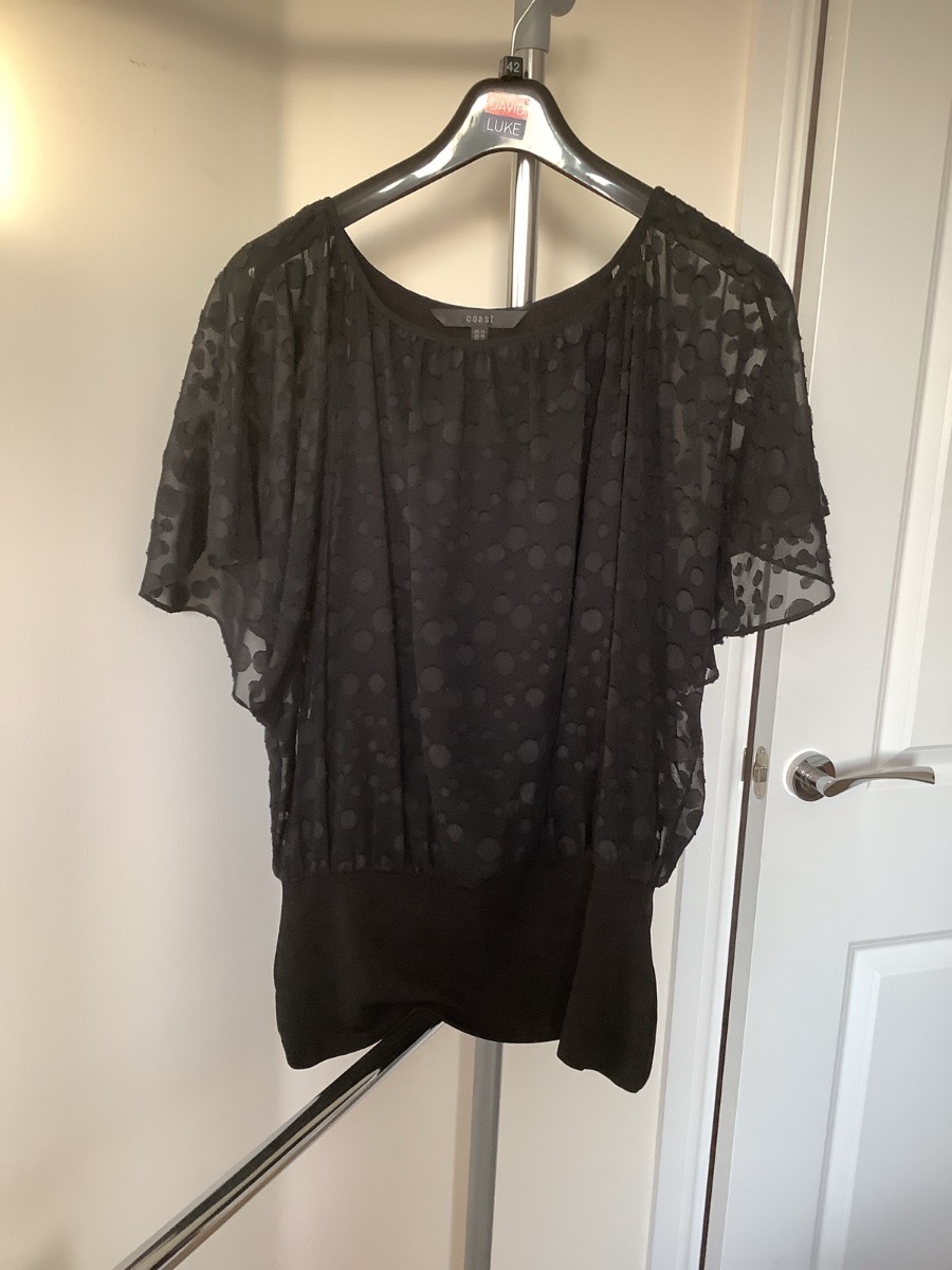 Coast black ladies top size 14