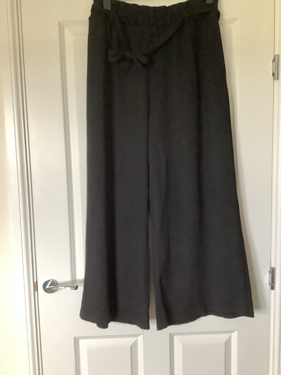 Pep & Co ladies black wide leg trousers size L 16-18