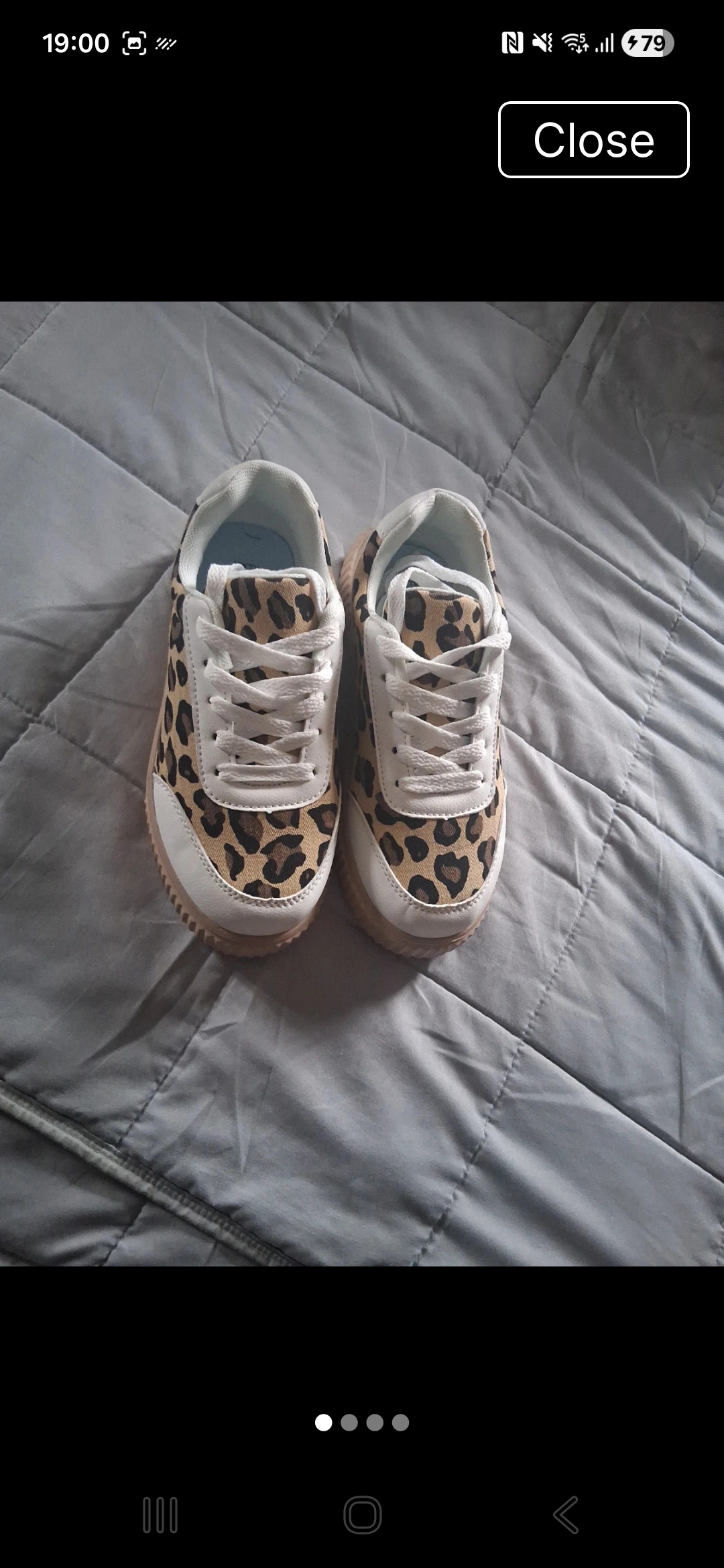 Animal print trainers