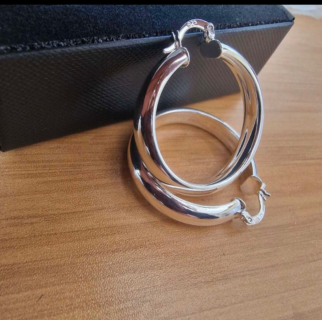 Silver earrings