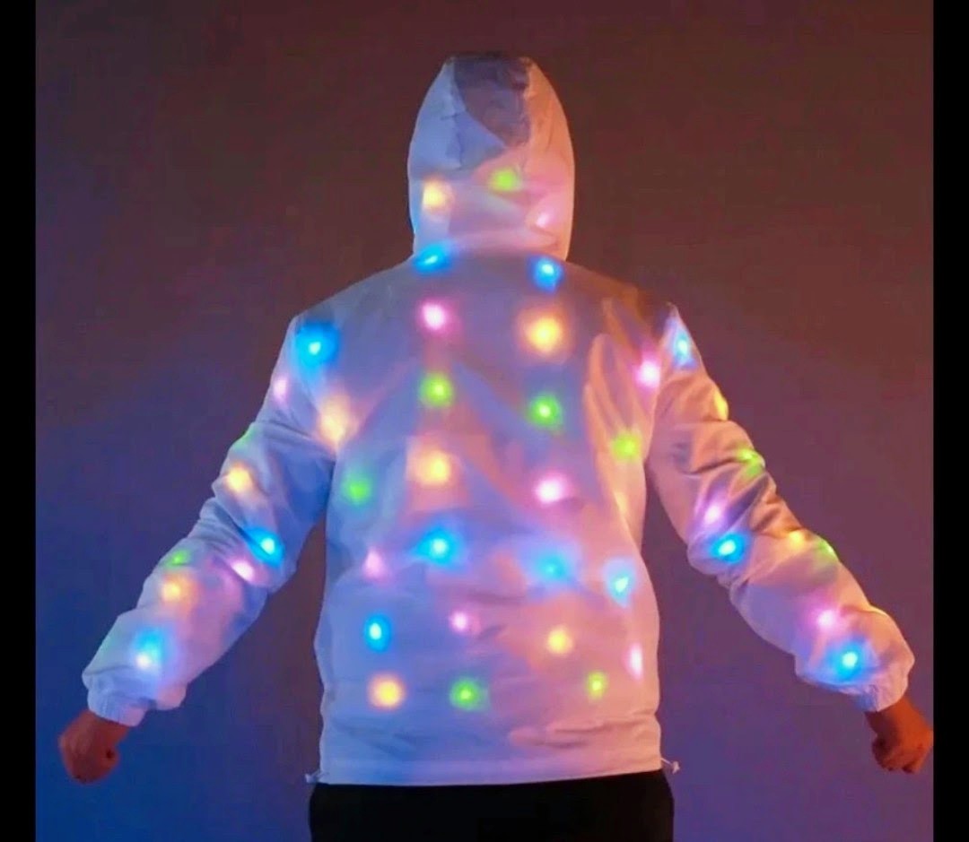 Led light up festival rave jacket fits size 12 or M