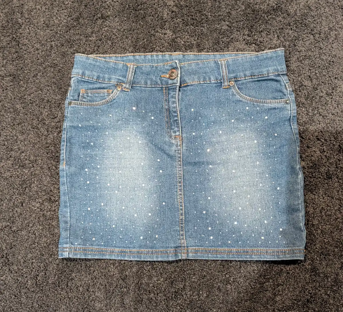 Upcycled denim summer festival skirt size 38 fits size 10