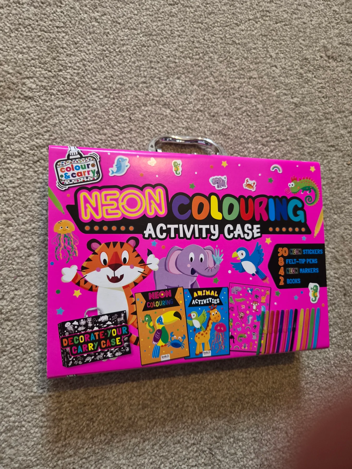 Neon colour carry case