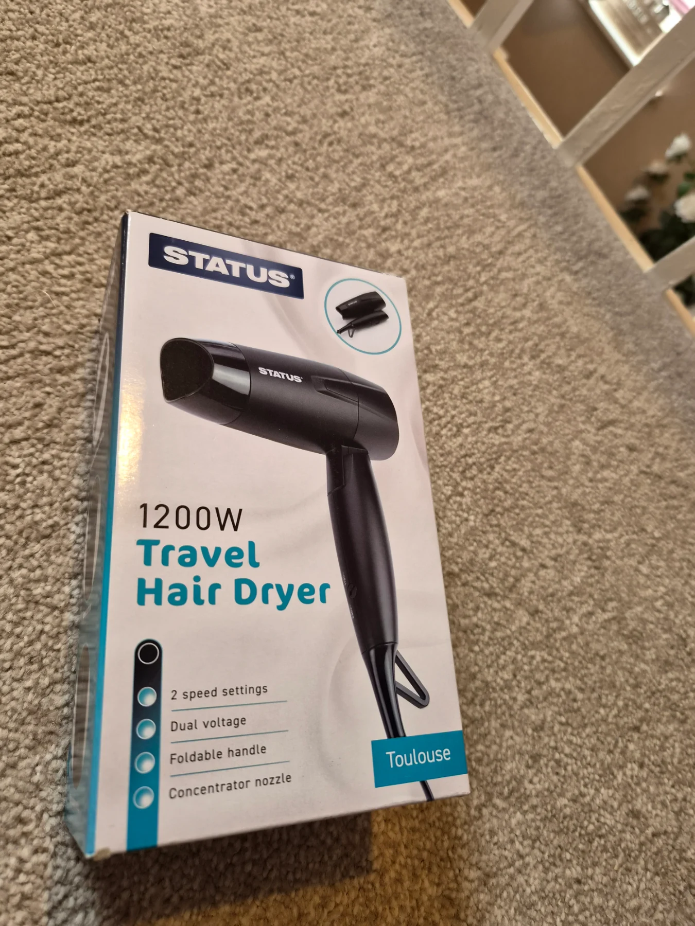 Travel hair dryer