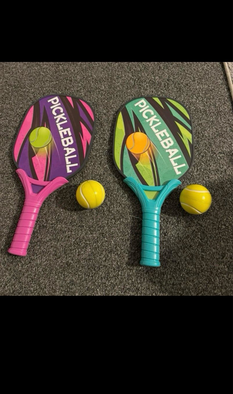 Pickleball play for two persons