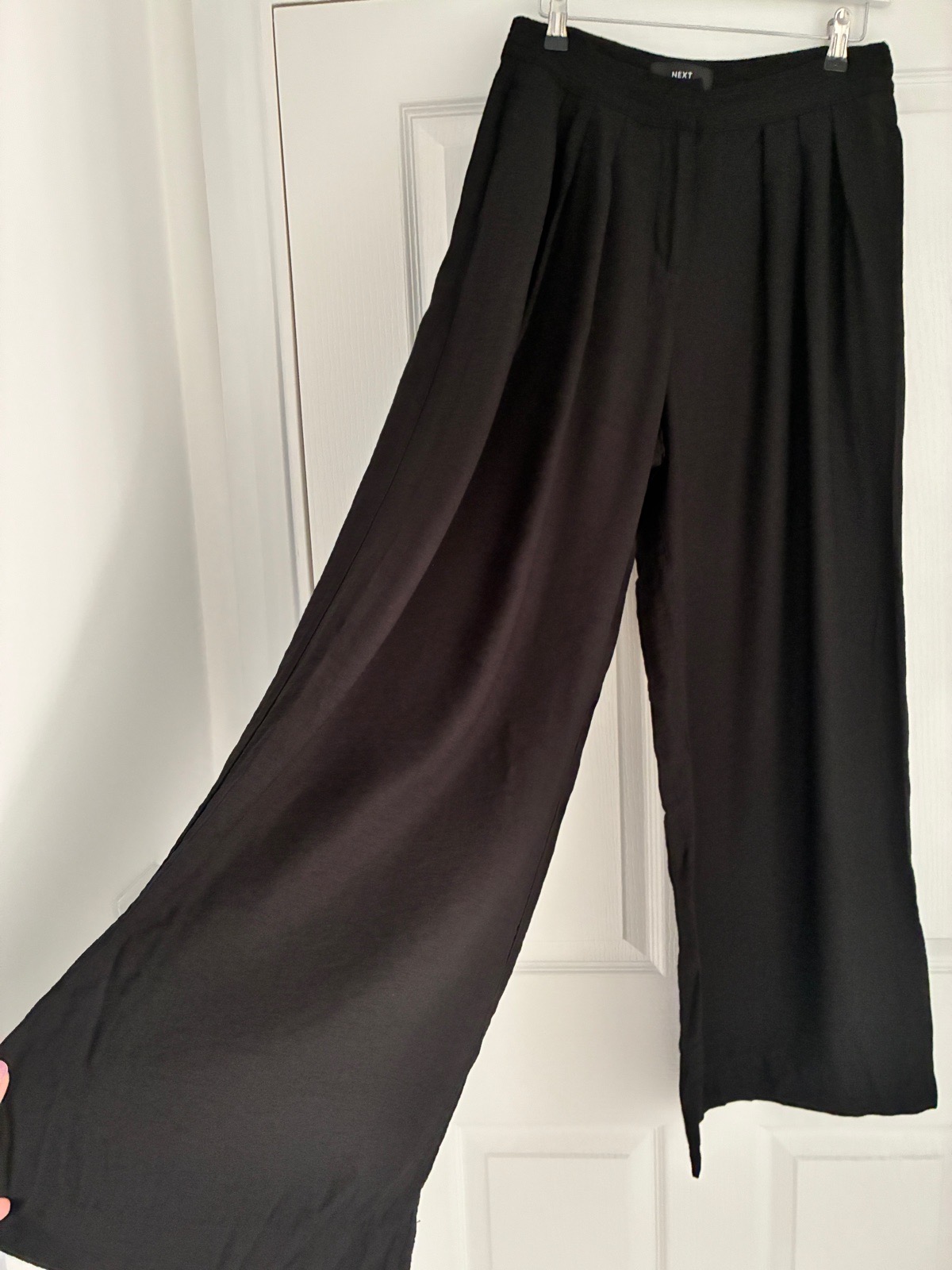 Next Black Wide Leg Palazzo Pants Trousers Size 8