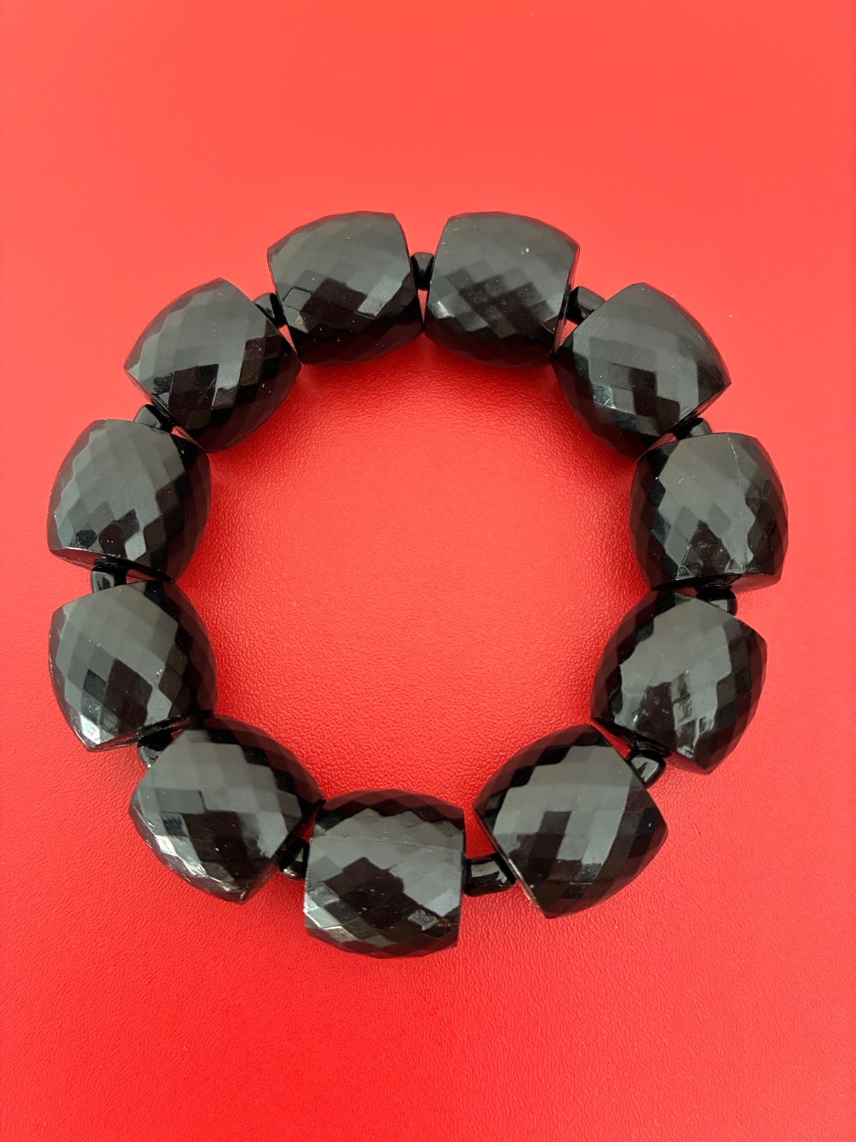 Y2K Vintage Chunky Black Statement Stretch Bracelet