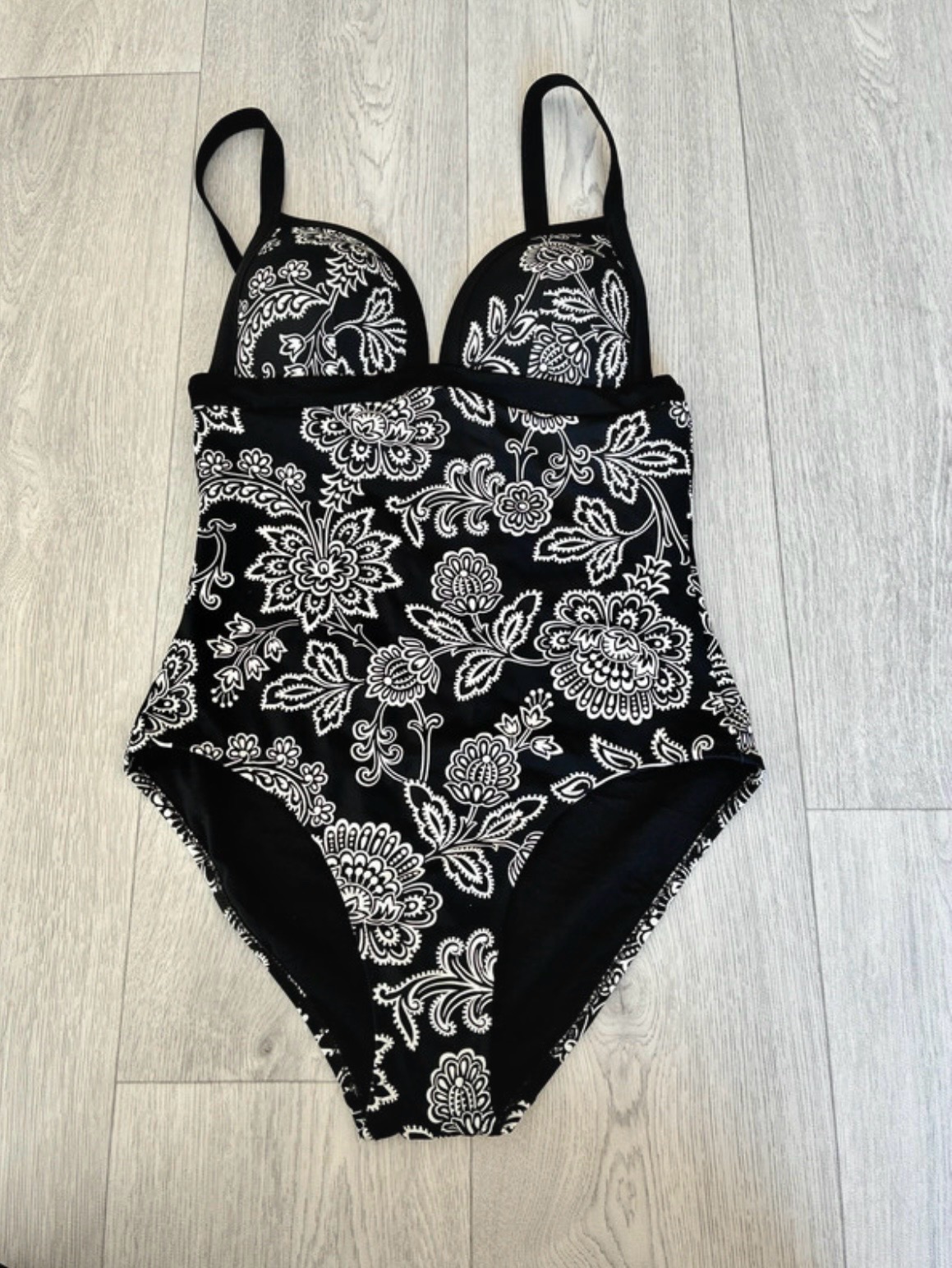 Boden Black White Swimsuit Size 10